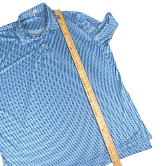 Peter Millar Summer Comfort Blue AOP Shirt All-Over Bicycle Print Polo Shirt 2XL - Picture 6 of 9